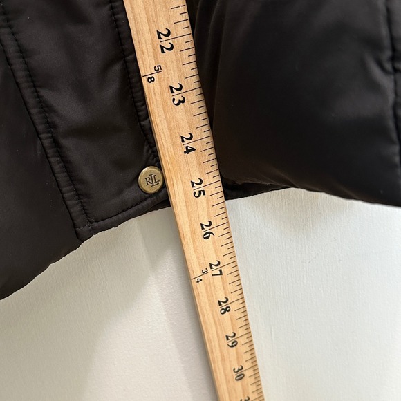 Lauren Ralph Lauren Women Sz PS Black Down Waterfowl Feathers Puffer Coat - Picture 9 of 9